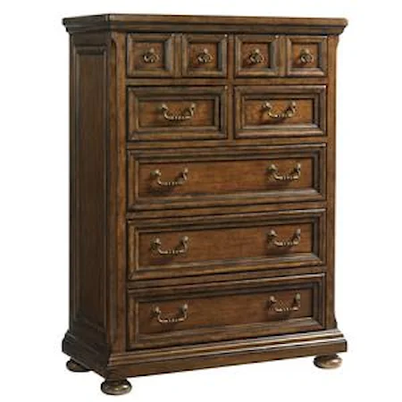 Ellington Seven Drawer Chest with Traditional Bail Pull Hardware
